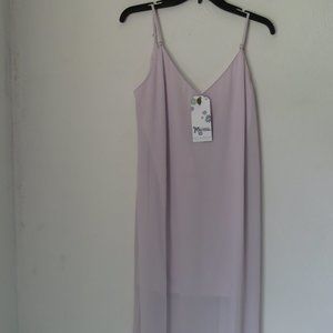 Women Maxi Dress Size Large Show Me Your MuMu Jolie Purple Chiffon New